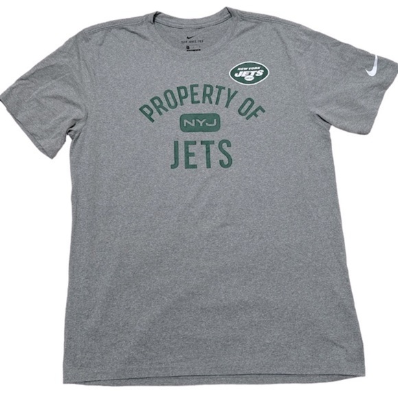 Nike Men's New York Jets Dri-Fit Officially Licensed Heathered Gray T-Shirt - Picture 6 of 12